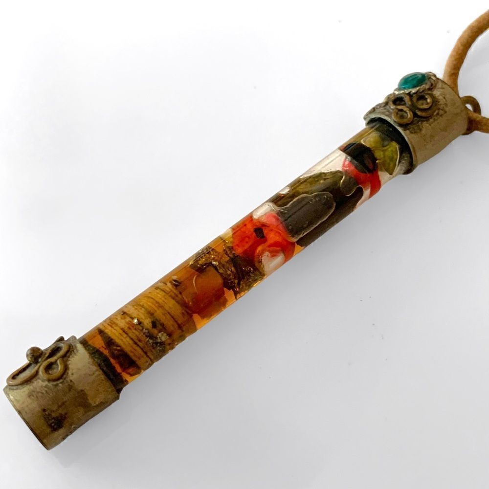 Vintage Glass Vial Pendant Necklace - Picture 4 of 5
